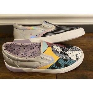 Disney Nightmare Before Christmas Women's 7.5 Low Top Slip-On Sneaker Shoes